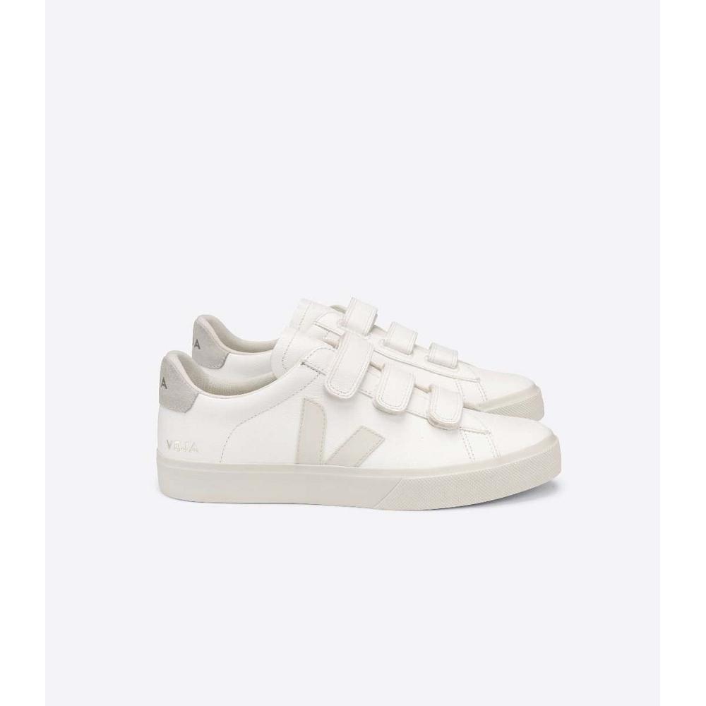 White/Beige Women\'s Veja RECIFE CHROMEFREE Sneakers | AU 623FDN